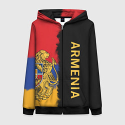 Женская толстовка на молнии Armenia Flag and emblem