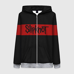Толстовка на молнии женская Полосатый Slipknot, цвет: 3D-меланж