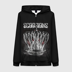 Толстовка на молнии женская SCORPIONS, цвет: 3D-черный