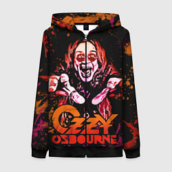 Толстовка на молнии женская Ozzy Osbourne, цвет: 3D-черный