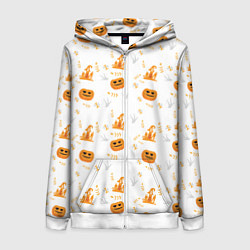 Женская толстовка на молнии Patern Halloween 23