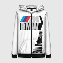 Толстовка на молнии женская BMW Motorsport, цвет: 3D-черный