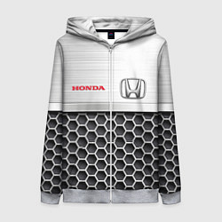 Женская толстовка на молнии HONDA Стальная решетка