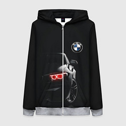 Толстовка на молнии женская BMW МИНИМЛ, цвет: 3D-меланж