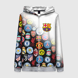 Женская толстовка на молнии FC BARCELONA LOGOBOMBING