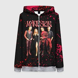 Толстовка на молнии женская Maneskin Лунный свет, рок - группа, цвет: 3D-меланж
