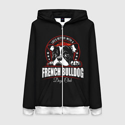 Женская толстовка на молнии Французский Бульдог French Bulldog