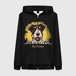 Женская толстовка на молнии Фокстерьер Fox terrier