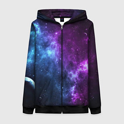 Женская толстовка на молнии NEON GALAXY НЕОНОВЫЙ КОСМОС
