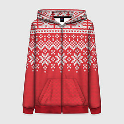 Женская толстовка на молнии Knitted Pattern