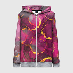 Женская толстовка на молнии Малиновое вино