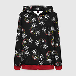 Женская толстовка на молнии КОРОЛЬ И ШУТ ЛОГО ПАТТЕРН