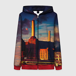 Толстовка на молнии женская Animals - Pink Floyd, цвет: 3D-красный