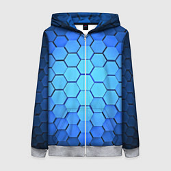 Женская толстовка на молнии Неоновые 3D ПЛИТЫ