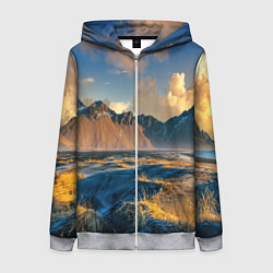 Женская толстовка на молнии Красивый горный пейзаж