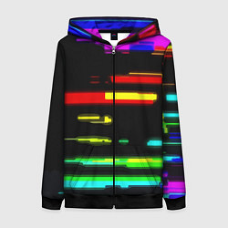 Женская толстовка на молнии Color fashion glitch