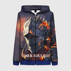 Толстовка на молнии женская DARK SOULS III Рыцарь Солнца Дарк Соулс, цвет: 3D-синий
