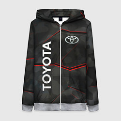 Толстовка на молнии женская Toyota sport auto, цвет: 3D-меланж