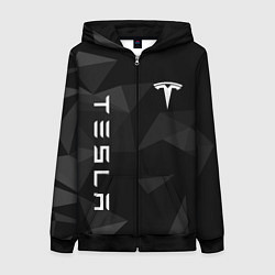 Толстовка на молнии женская Tesla Тесла, цвет: 3D-черный