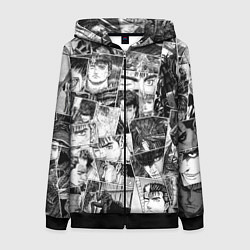 Женская толстовка на молнии Berserk pattern