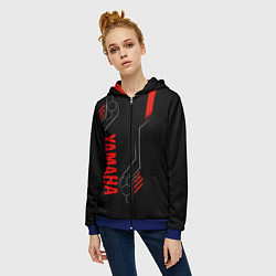 Толстовка на молнии женская YAMAHA - ТЕХНОЛОГИИ КРАСНЫЙ, цвет: 3D-синий — фото 2