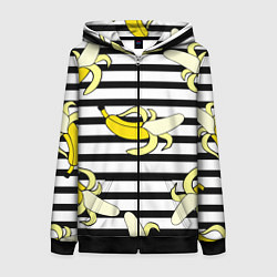 Женская толстовка на молнии Banana pattern Summer