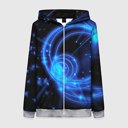 Женская толстовка на молнии Неоновый космос Neon space