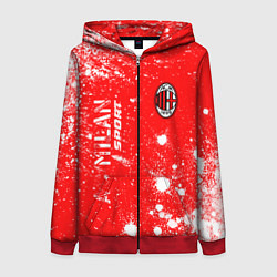 Толстовка на молнии женская AC MILAN AC Milan Sport Арт, цвет: 3D-красный