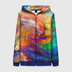 Женская толстовка на молнии MULTICOLORED SWIRLS