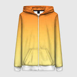 Женская толстовка на молнии Оранжевый, желтый градиент