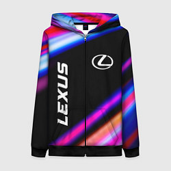 Толстовка на молнии женская Lexus Speed Lights, цвет: 3D-черный