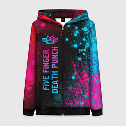 Женская толстовка на молнии Five Finger Death Punch Neon Gradient