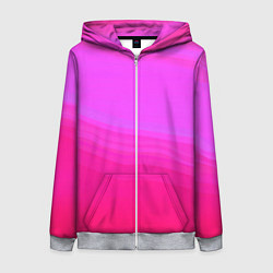 Женская толстовка на молнии Neon pink bright abstract background