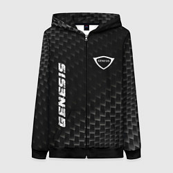 Женская толстовка на молнии Genesis карбоновый фон