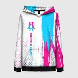 Женская толстовка на молнии Hunter x Hunter neon gradient style: по-вертикали