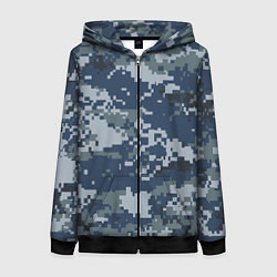 Женская толстовка на молнии Камуфляж Росгвардия цифра