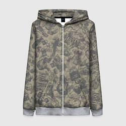 Женская толстовка на молнии Nirvana style