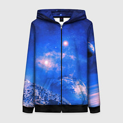 Женская толстовка на молнии Бескрайний космос