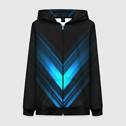 Женская толстовка на молнии Neon geometry stripes