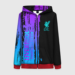 Толстовка на молнии женская Liverpool FC sport, цвет: 3D-красный