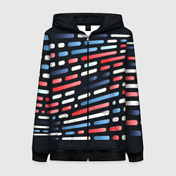 Толстовка на молнии женская Vanguard neon pattern, цвет: 3D-черный