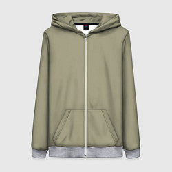 Женская толстовка на молнии Зеленый тренд без принта