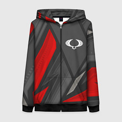 Толстовка на молнии женская SsangYong sports racing, цвет: 3D-черный