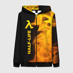Женская толстовка на молнии Half-Life - gold gradient: по-вертикали