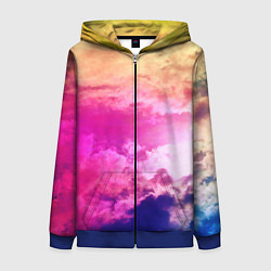 Женская толстовка на молнии Разноцветное небо