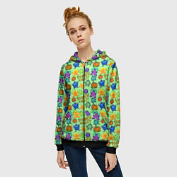 Толстовка на молнии женская Джунимо из Стардью, цвет: 3D-черный — фото 2