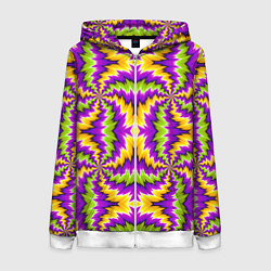 Женская толстовка на молнии Красочная иллюзия вращения
