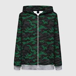 Женская толстовка на молнии Точечный камуфляжный узор Spot camouflage pattern