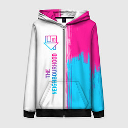 Женская толстовка на молнии The Neighbourhood neon gradient style: по-вертикал