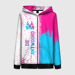 Женская толстовка на молнии Die Antwoord neon gradient style: по-вертикали